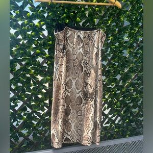 Snakeskin print dress